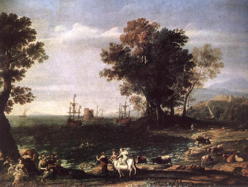 Claude Lorrain The Rape of Europa sd Norge oil painting art